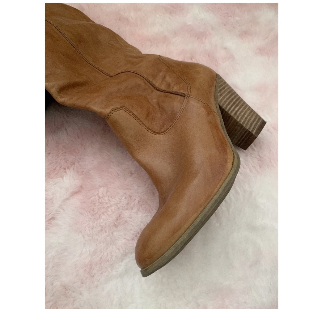Aldo Tan Authentic Leather Boots. Size: 9. - Picture 3 of 5